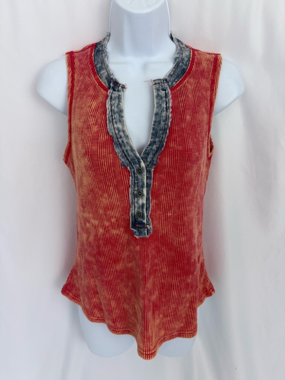 Mystree Waffle Knit Tank Top Size Small